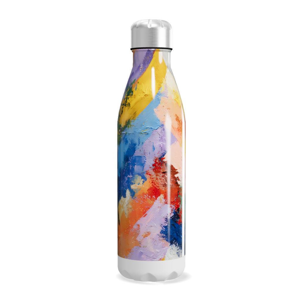 Garrafa Inox - Estampa Colorida Abstrata