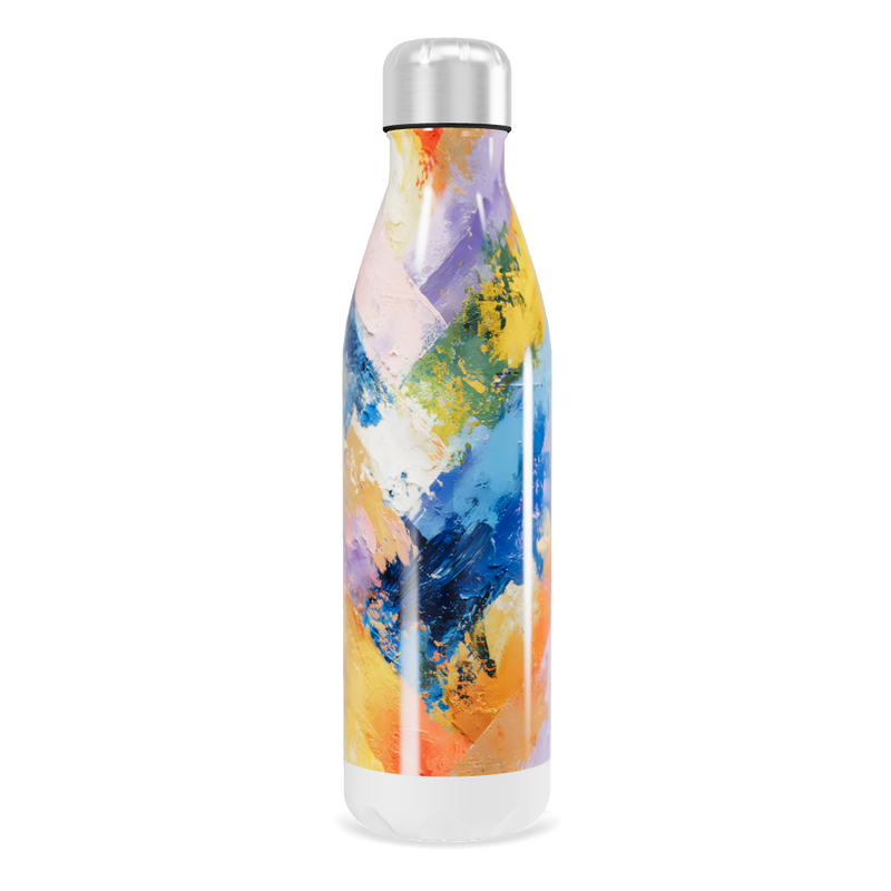 Garrafa Inox - Estampa Colorida Abstrata