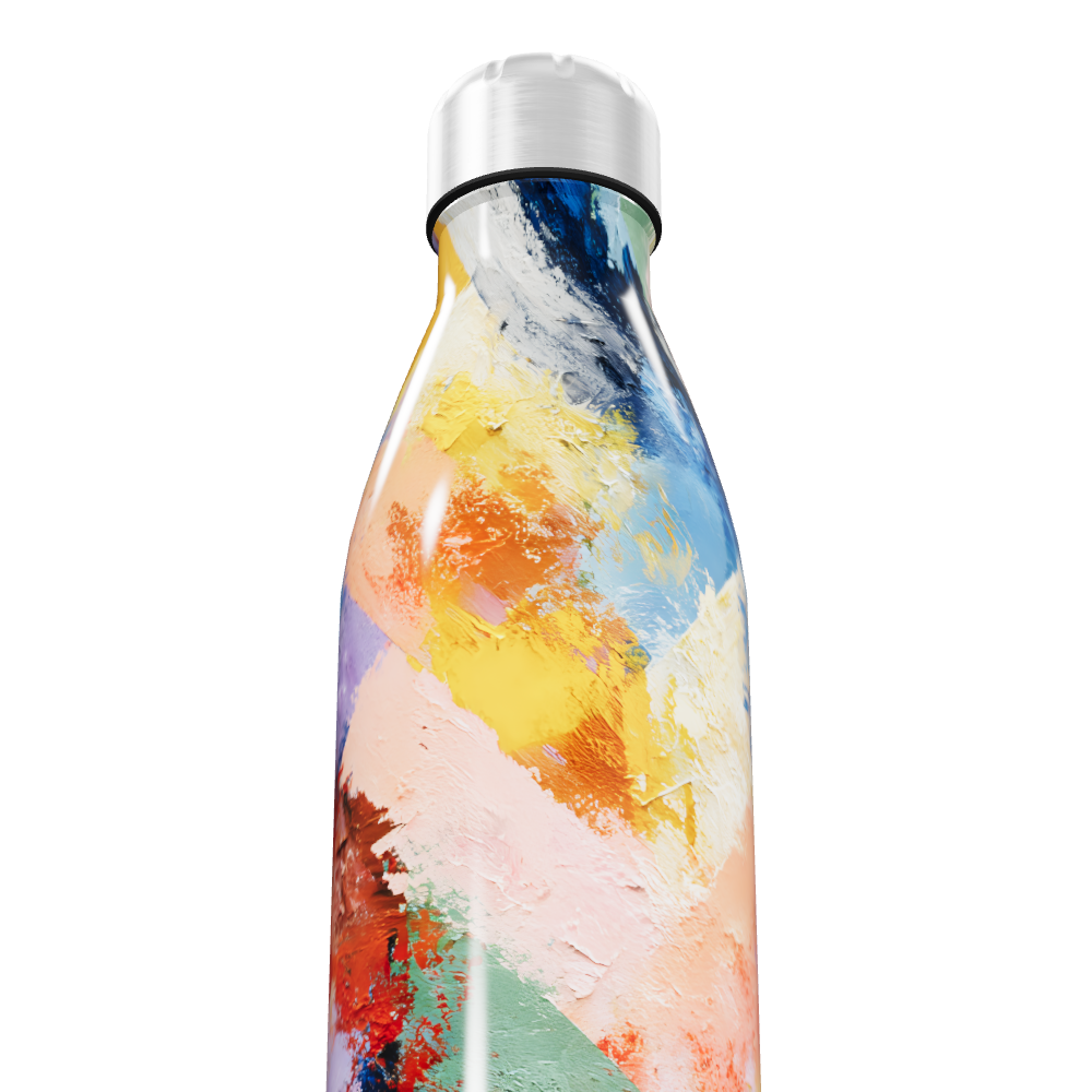 Garrafa Inox - Estampa Colorida Abstrata