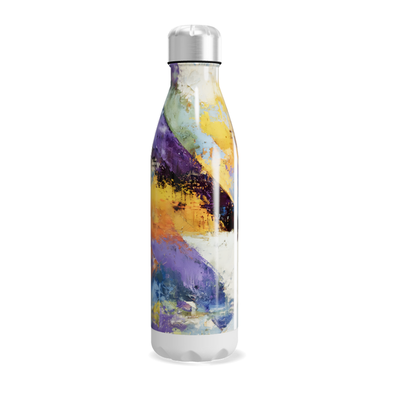 Garrafa Inox - Estampa Abstrata Colorida