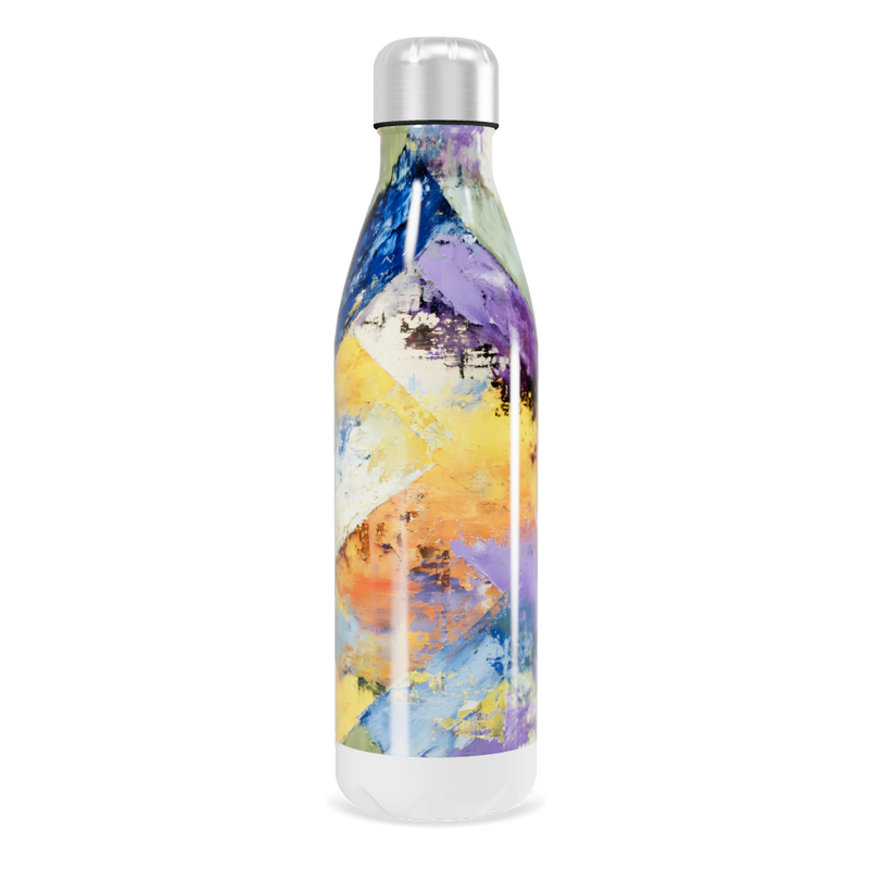 Garrafa Inox - Estampa Abstrata Colorida