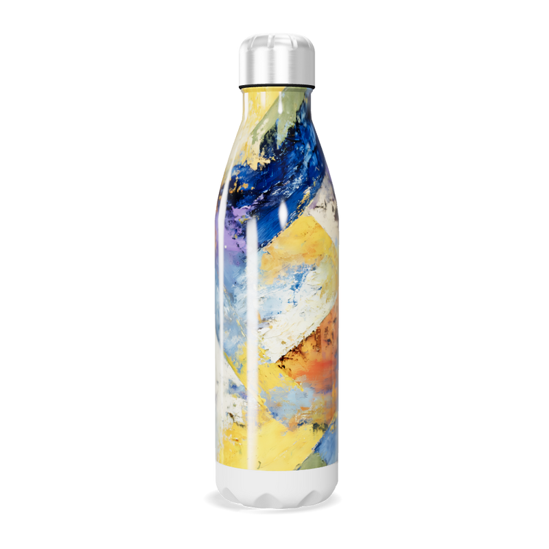 Garrafa Inox - Estampa Abstrata Colorida