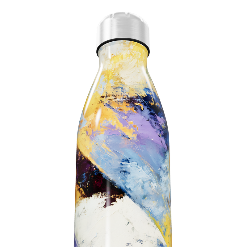 Garrafa Inox - Estampa Abstrata Colorida