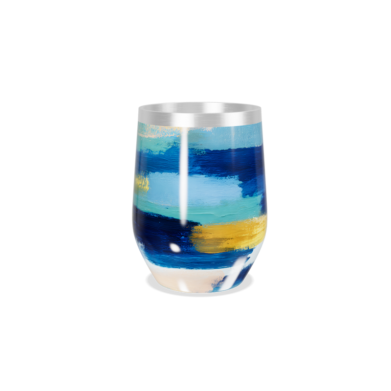 Copo Térmico Slim - Colorido Pinceladas Aço