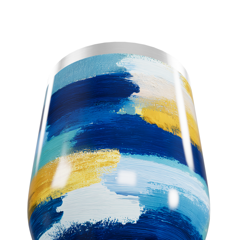 Copo Térmico Slim - Colorido Pinceladas Aço