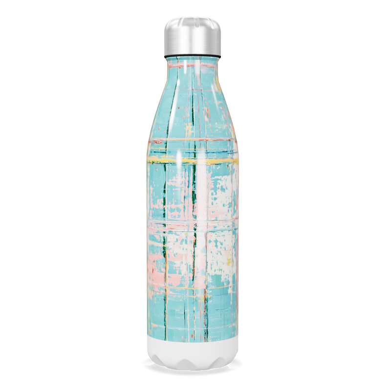 Garrafa Inox - Azul Estampa Abstrata