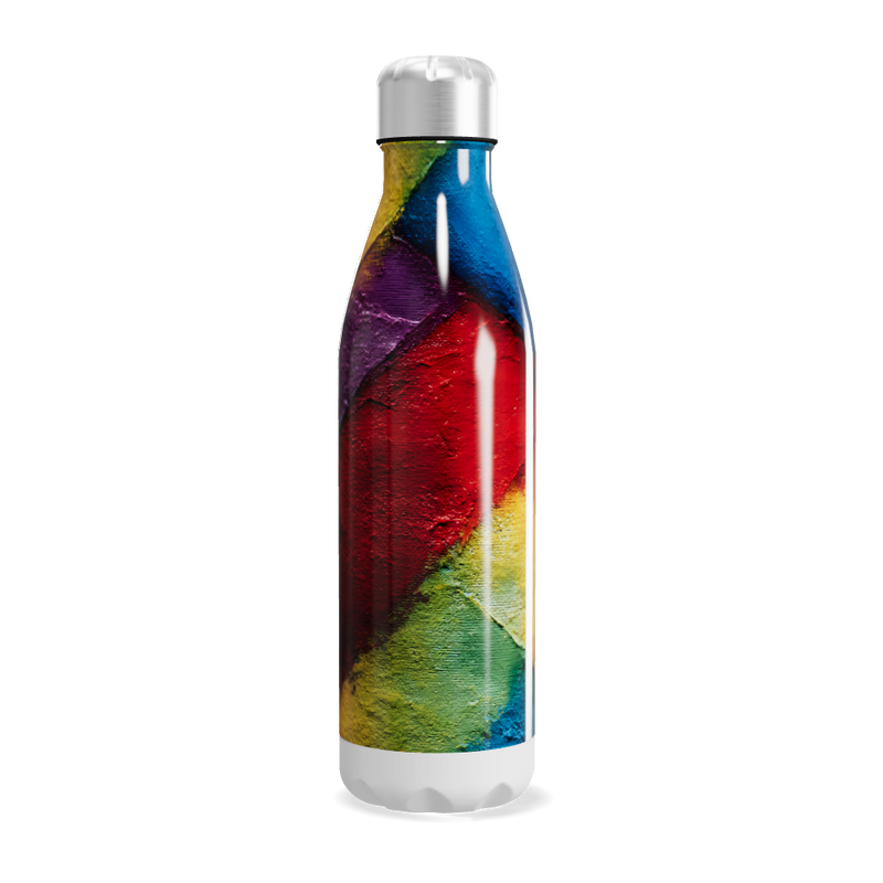 Garrafa Inox - Colorida com Estampa Abstrata