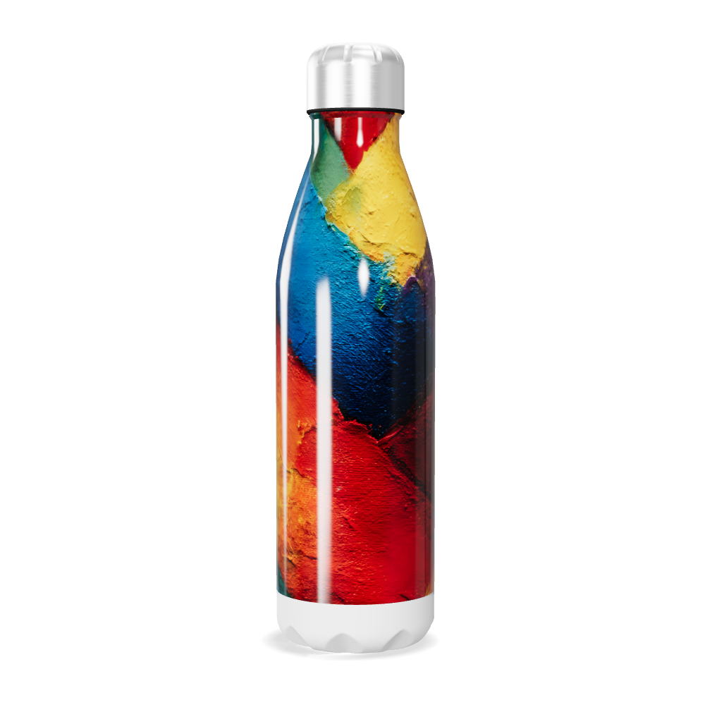 Garrafa Inox - Colorida com Estampa Abstrata