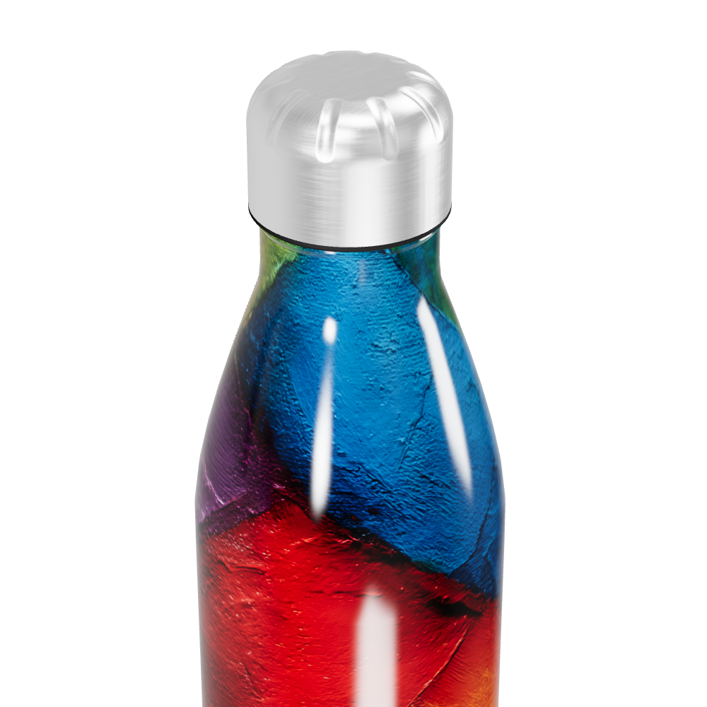 Garrafa Inox - Colorida com Estampa Abstrata