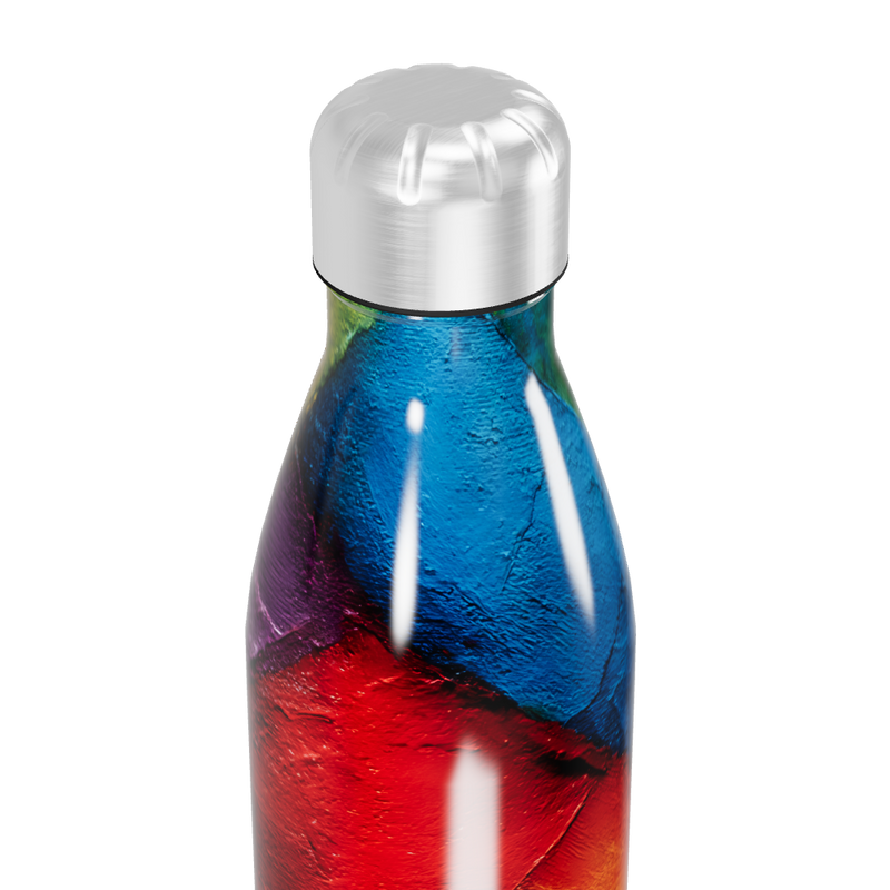 Garrafa Inox - Colorida com Estampa Abstrata