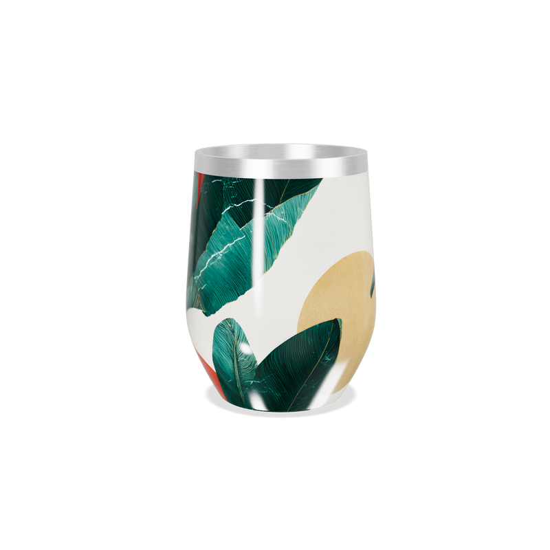 Copo Térmico Slim - Folhas Abstratas Coloridas