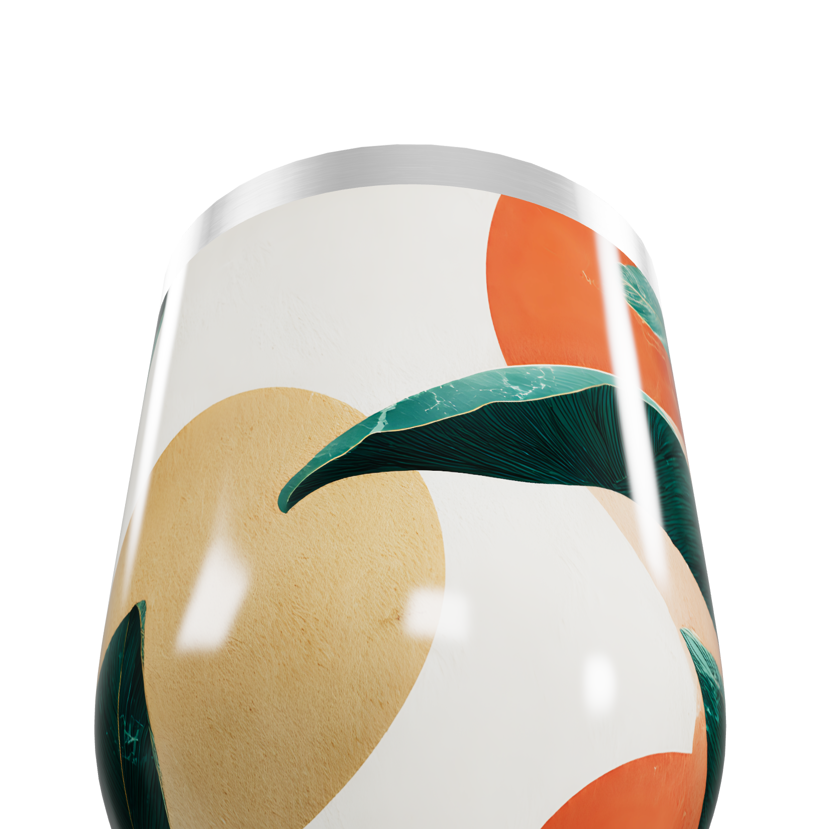 Copo Térmico Slim - Folhas Abstratas Coloridas