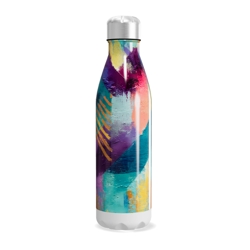 Garrafa Inox - Estampa Colorida Abstrata