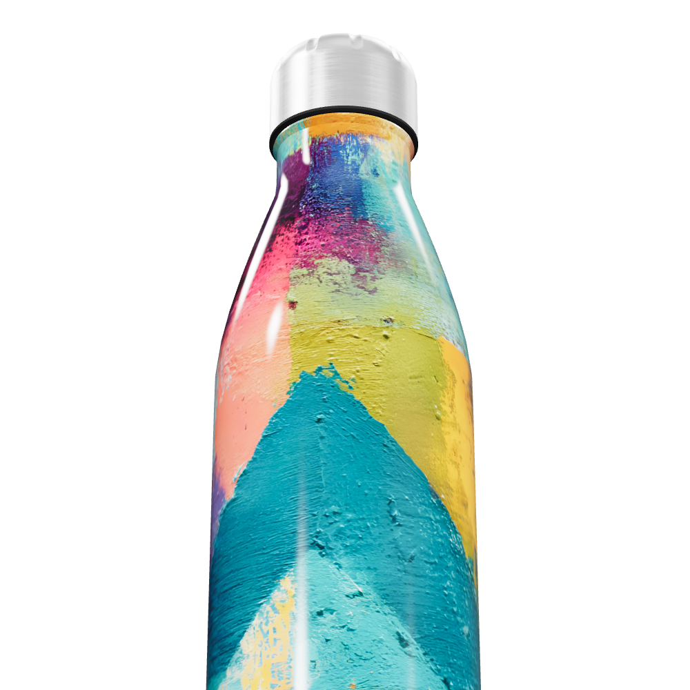Garrafa Inox - Estampa Colorida Abstrata