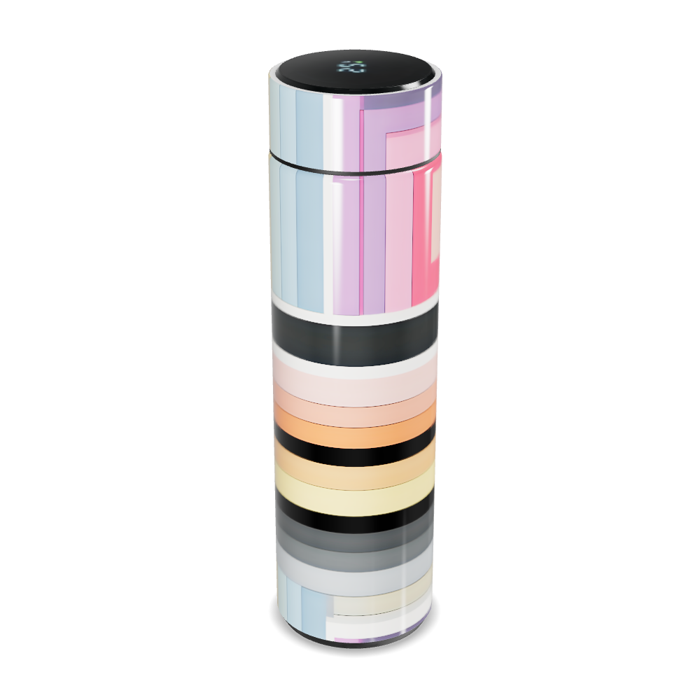 Garrafa Térmica Touch - Colorida com Listras