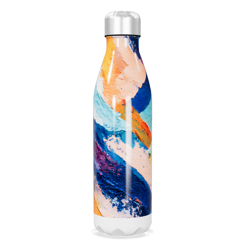 Garrafa Inox - Estampa Colorida Abstrata