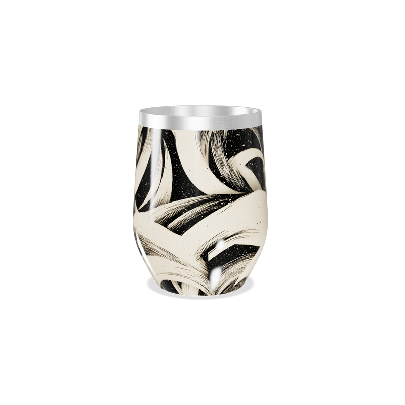 Copo Térmico Slim - Preto com Estampa Artística