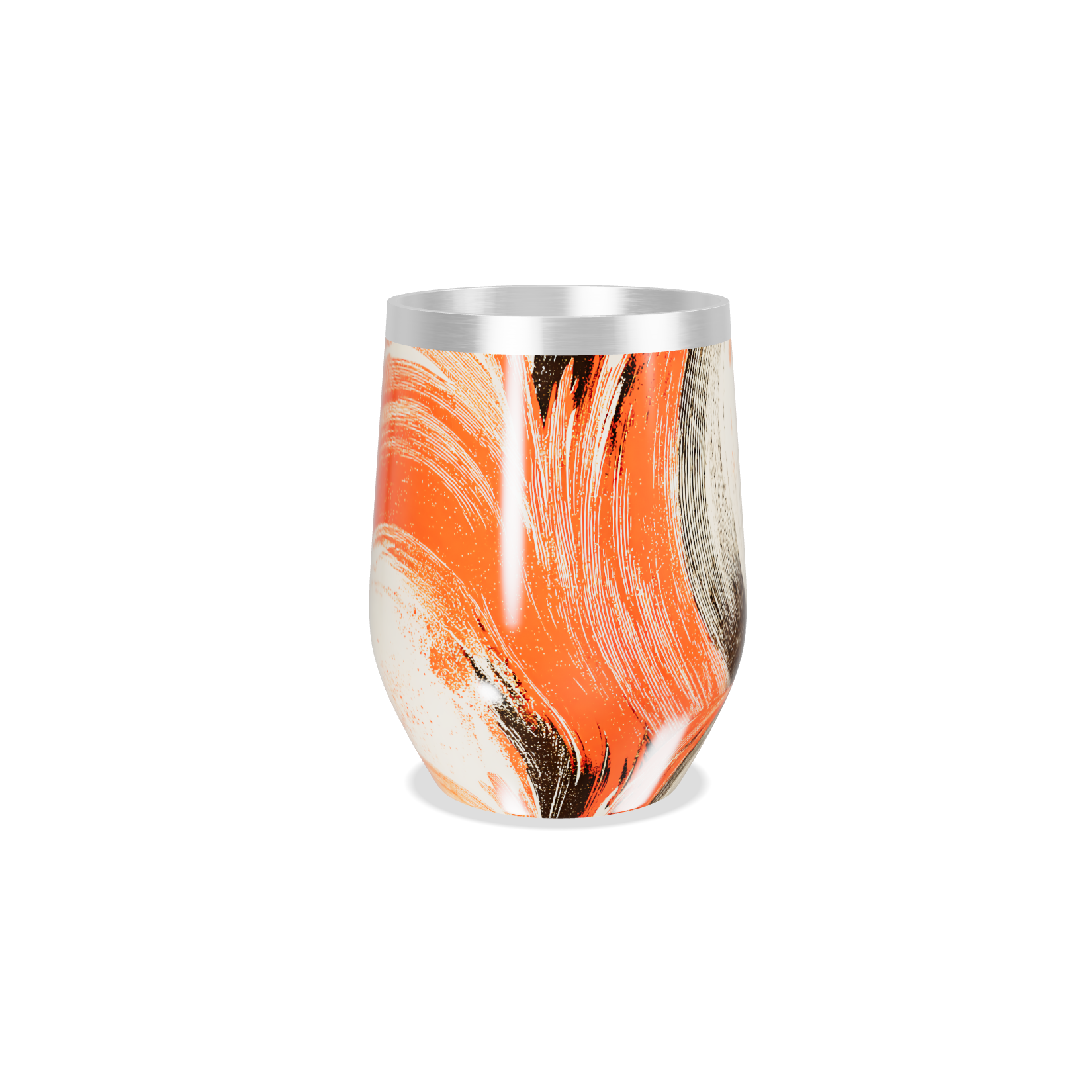 Copo Térmico Slim - Design Abstrato Laranja