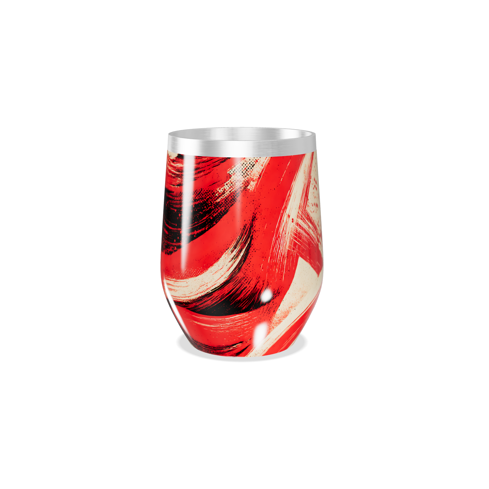 Copo Térmico Slim - Vermelho Abstrato Inox