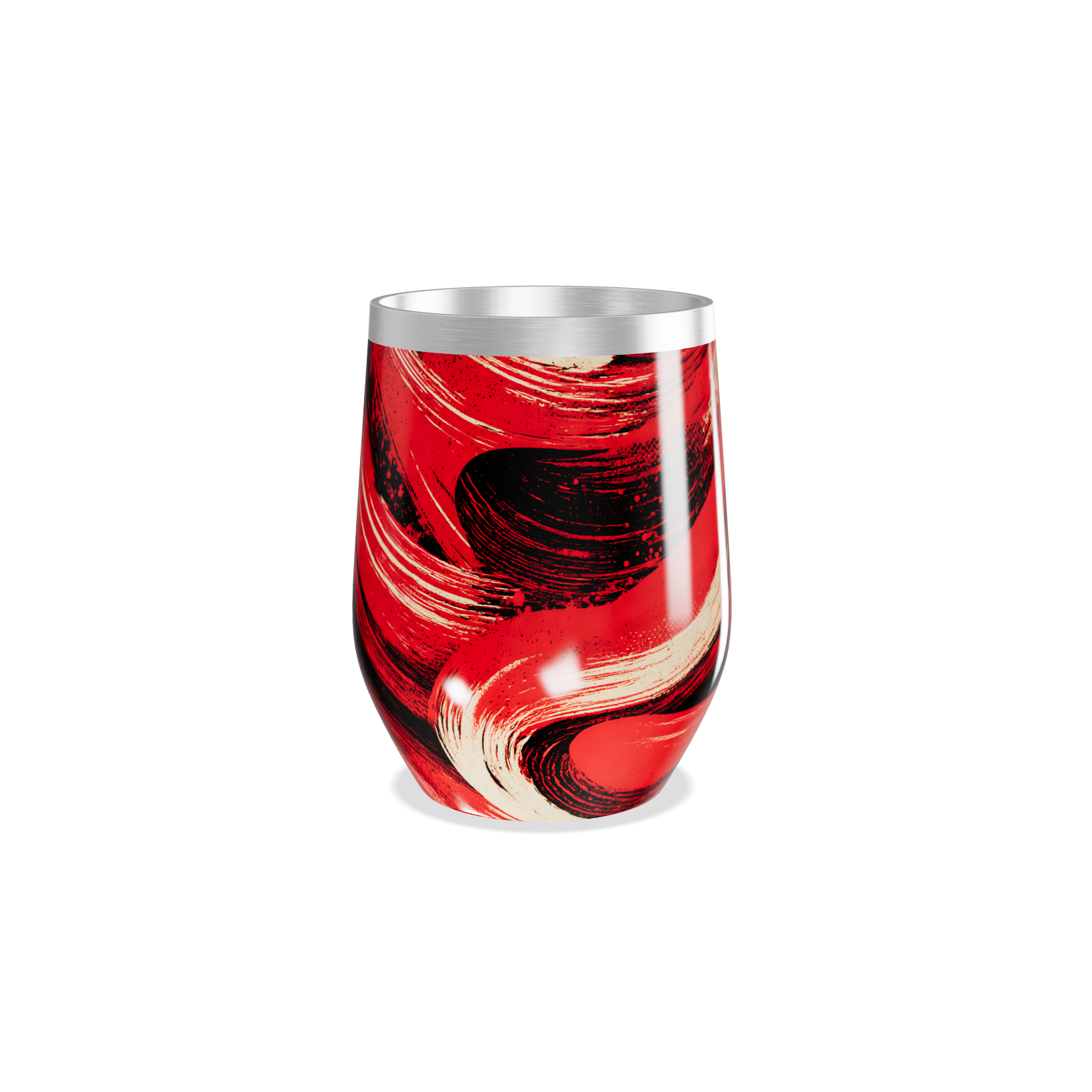 Copo Térmico Slim - Vermelho Abstrato Inox