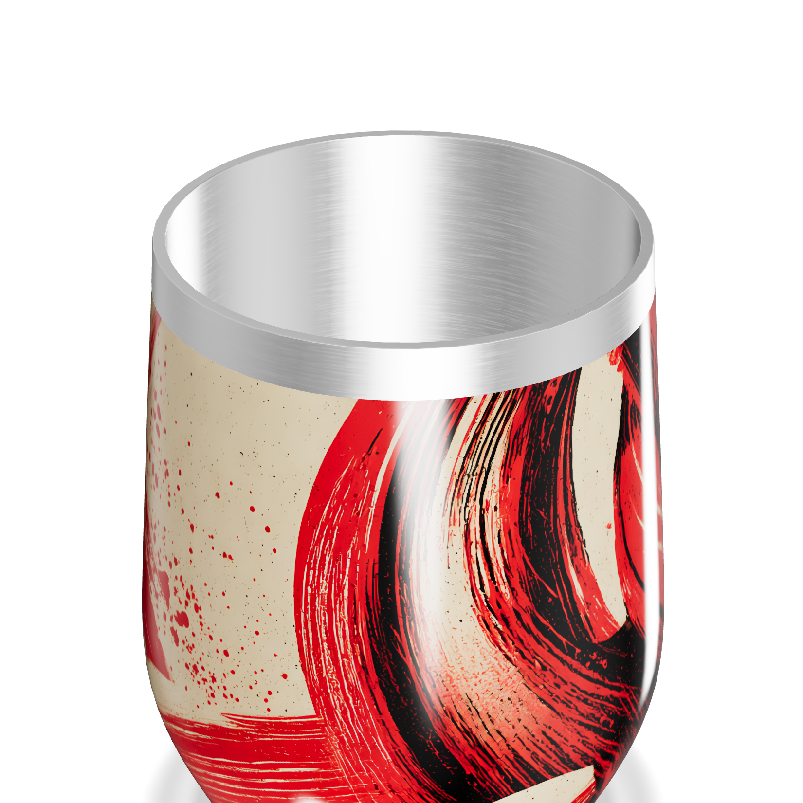 Copo Térmico Slim - Vermelho Abstrato Inox