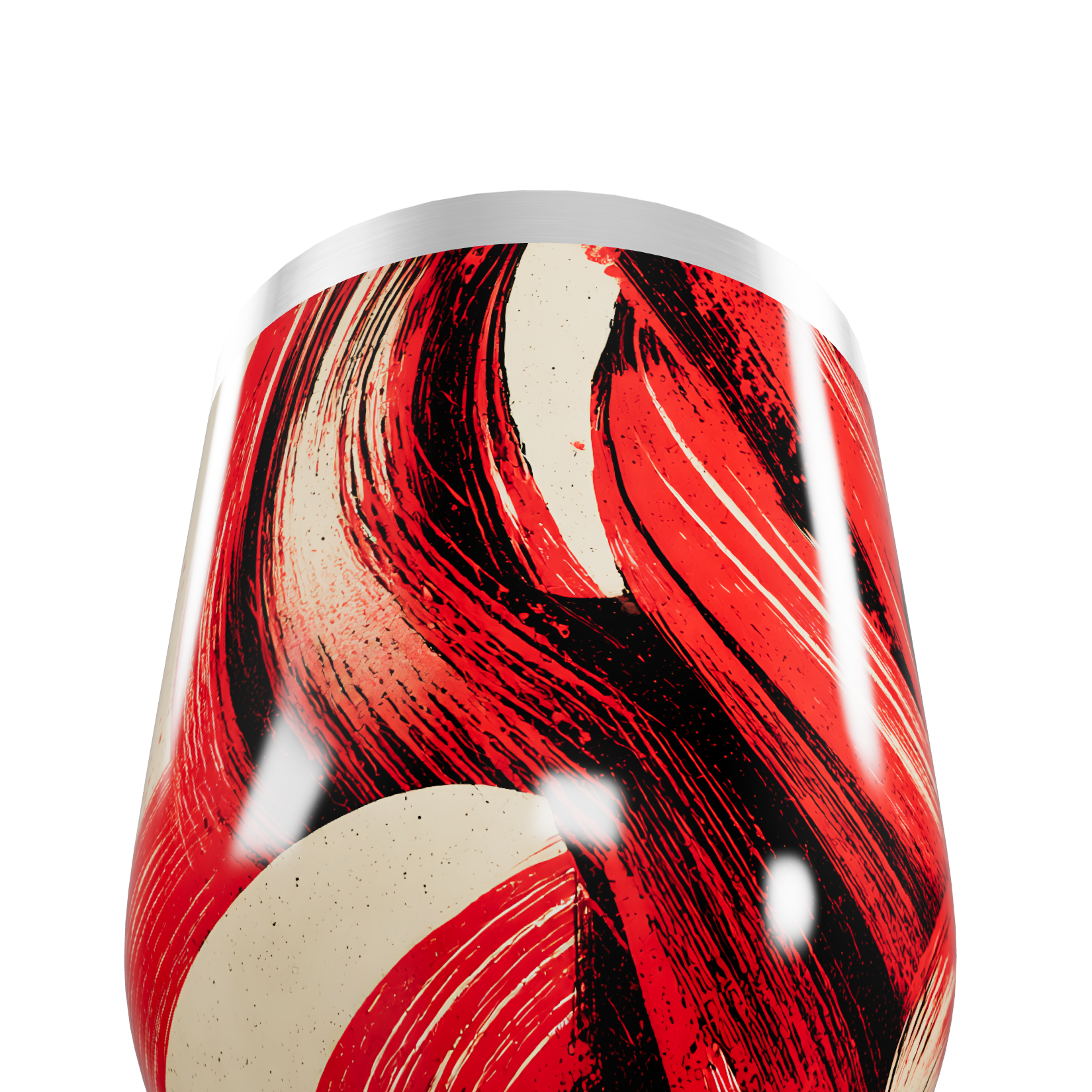 Copo Térmico Slim - Vermelho Abstrato Inox