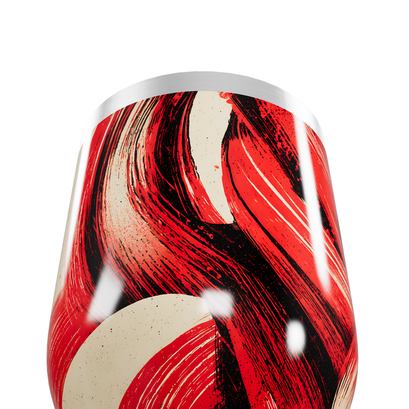 Copo Térmico Slim - Vermelho Abstrato Inox