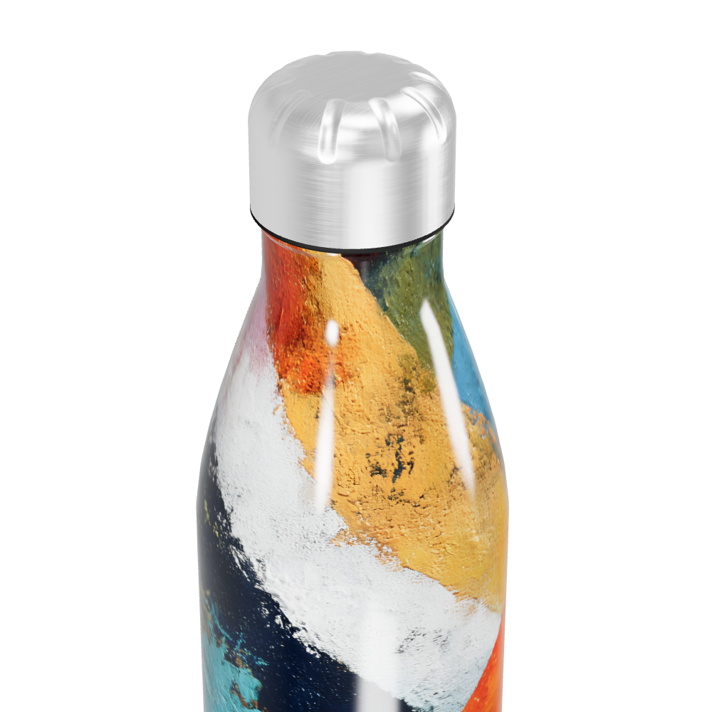 Garrafa Inox - Estampa Colorida Abstrata