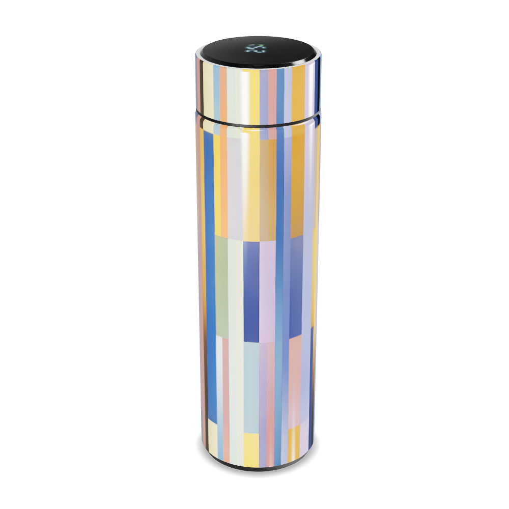 Garrafa Térmica Touch - Listras Multicoloridas