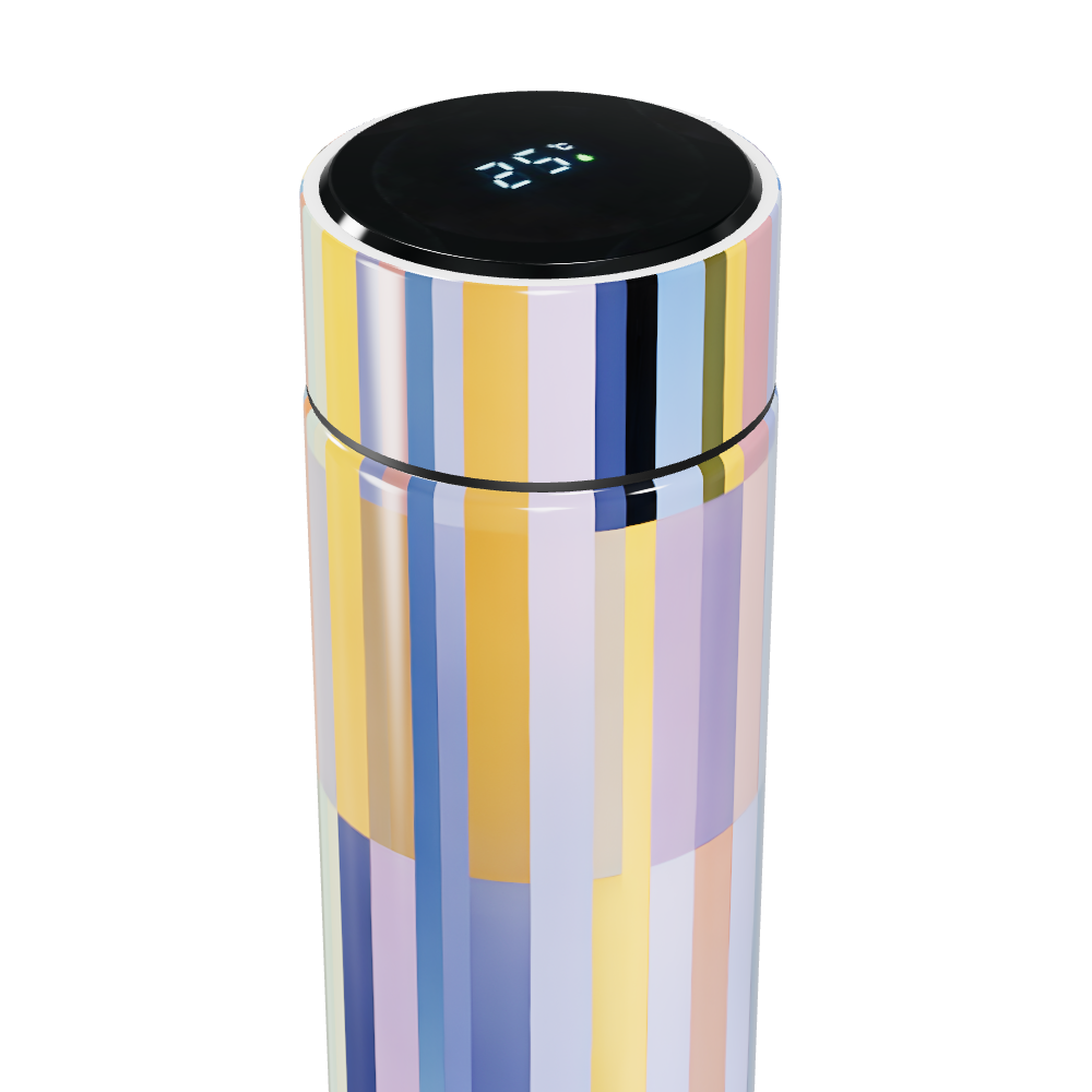 Garrafa Térmica Touch - Listras Multicoloridas