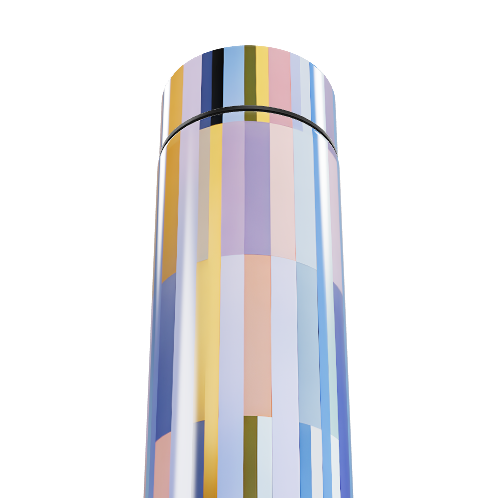 Garrafa Térmica Touch - Listras Multicoloridas