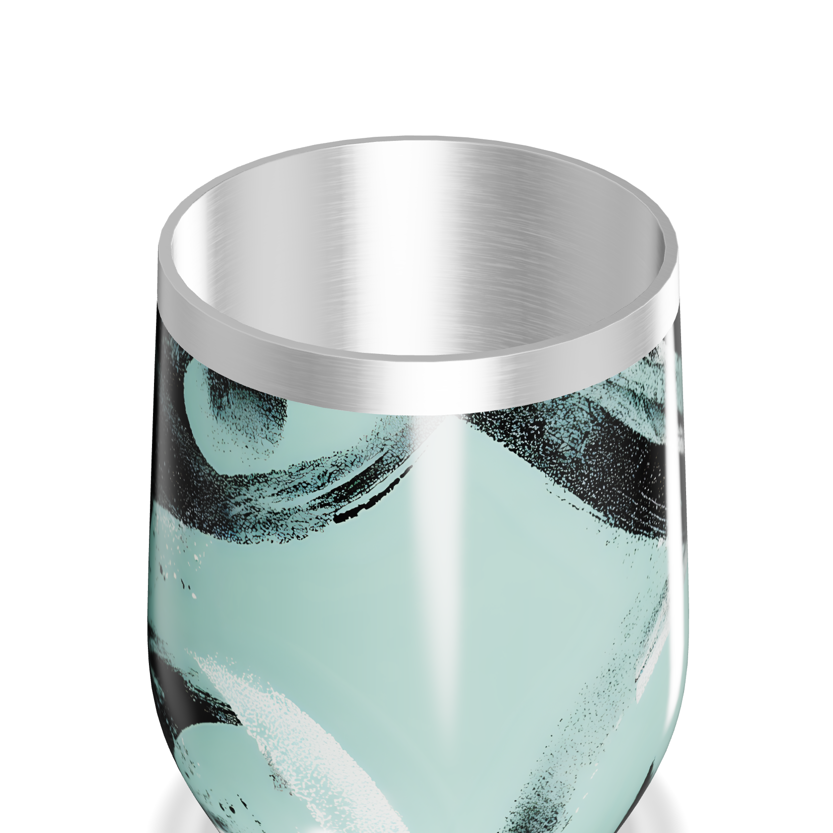 Copo Térmico Slim - Verde Abstrato Aço Inox