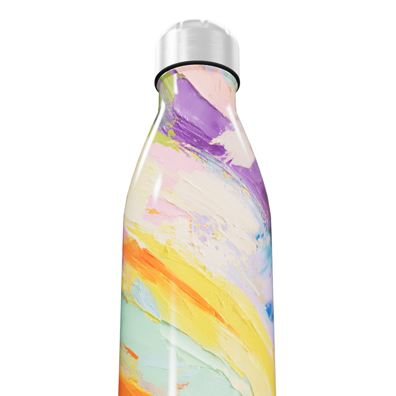Garrafa Inox - Colorida com Estampa Abstrata