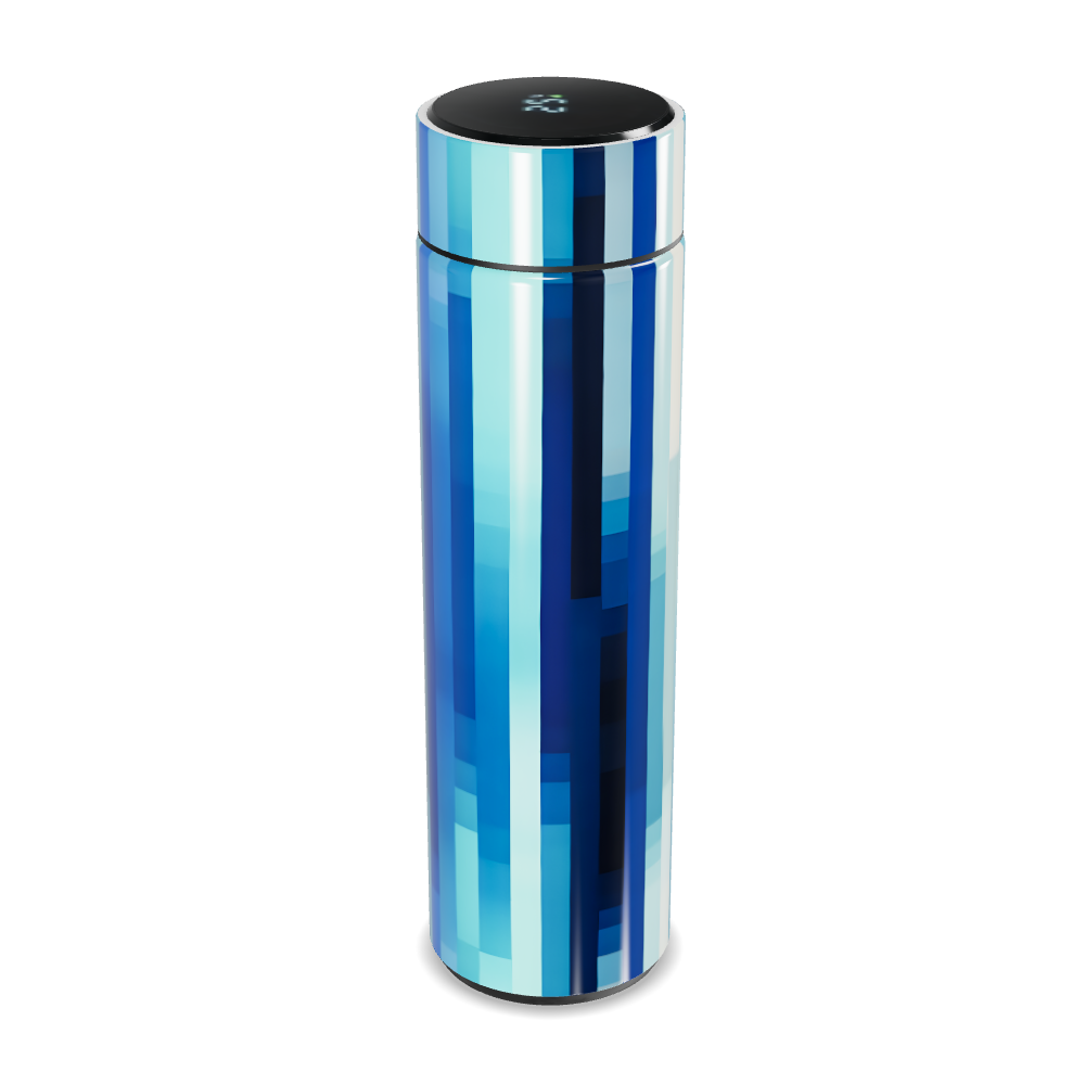 Garrafa Térmica Touch - Azul Listrada