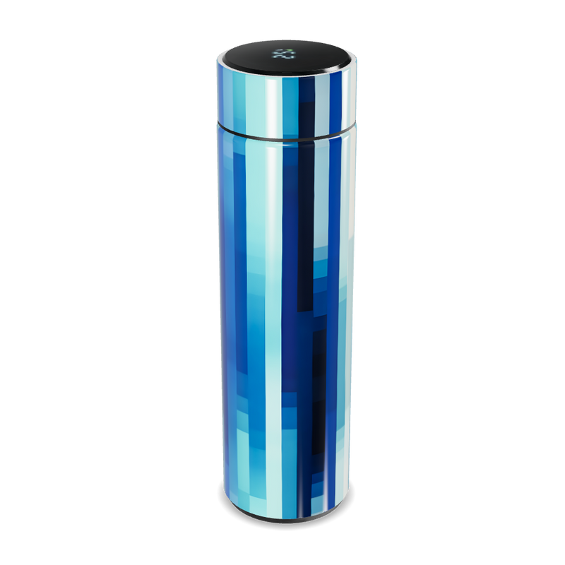 Garrafa Térmica Touch - Azul Listrada