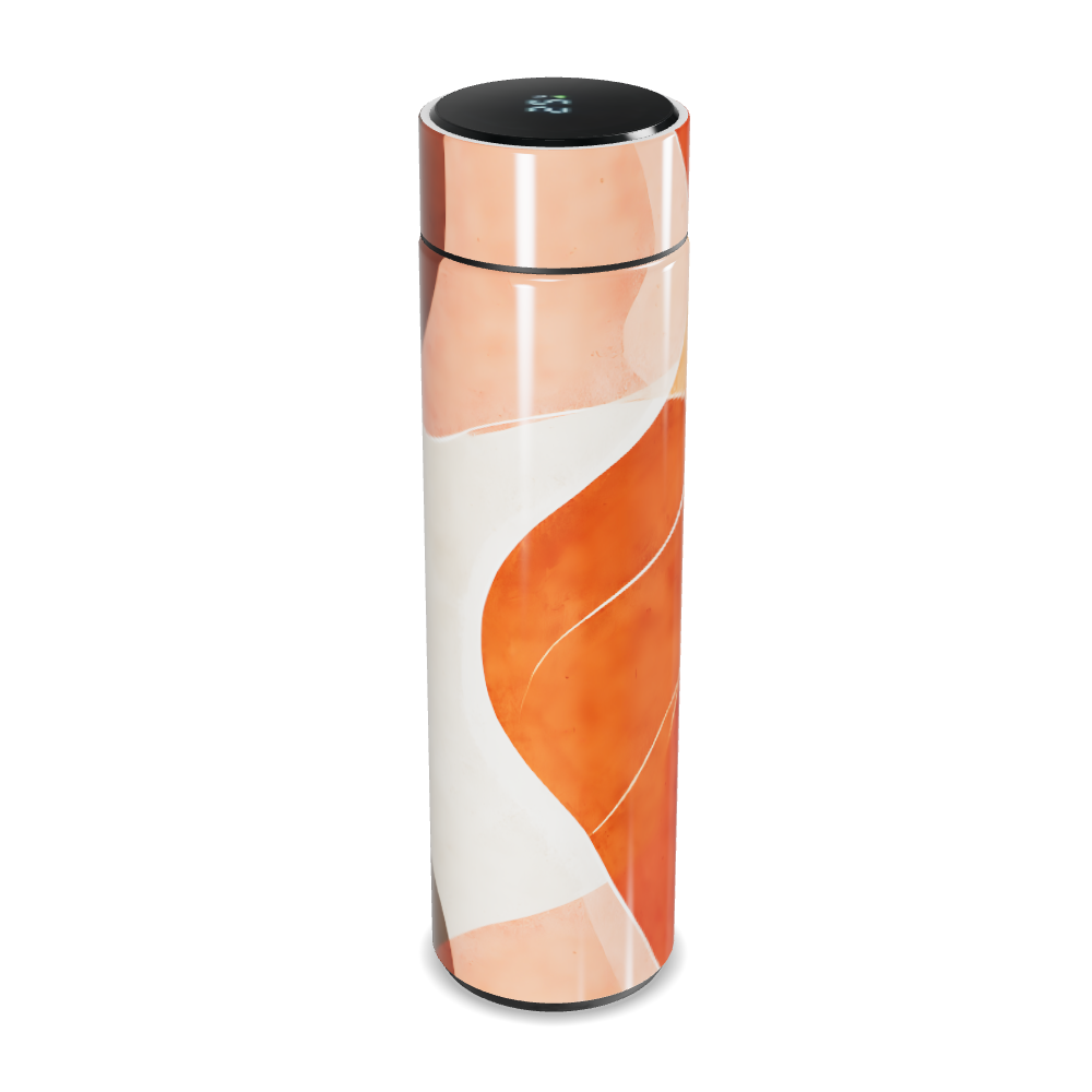 Garrafa Térmica Touch - Laranja Abstrata Aço Inox