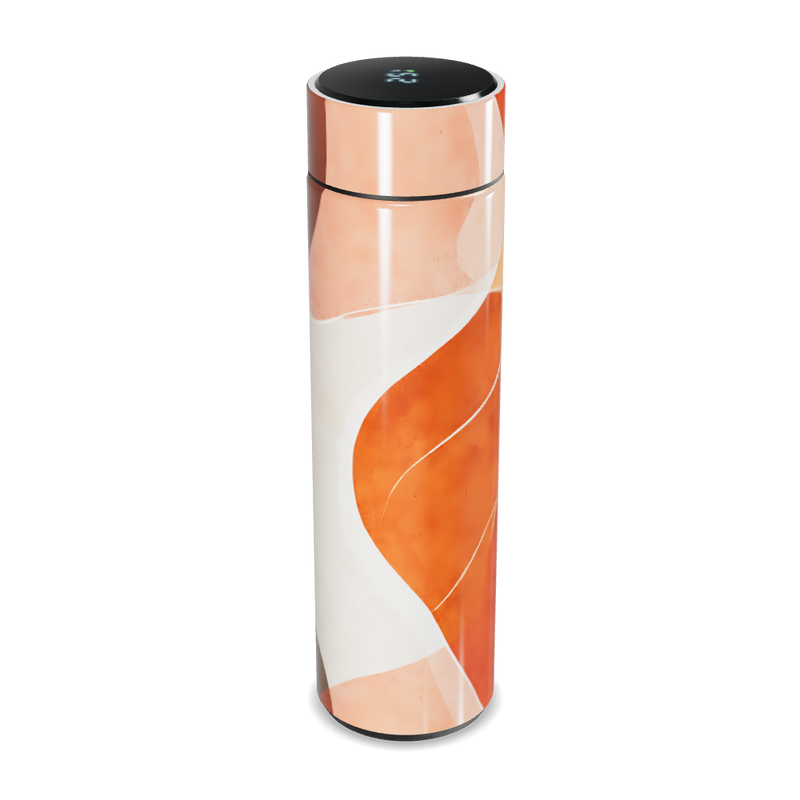 Garrafa Térmica Touch - Laranja Abstrata Aço Inox