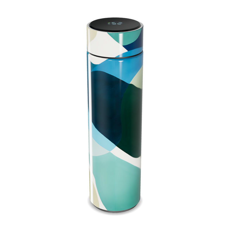 Garrafa Térmica Touch - Estampa Ondas Coloridas