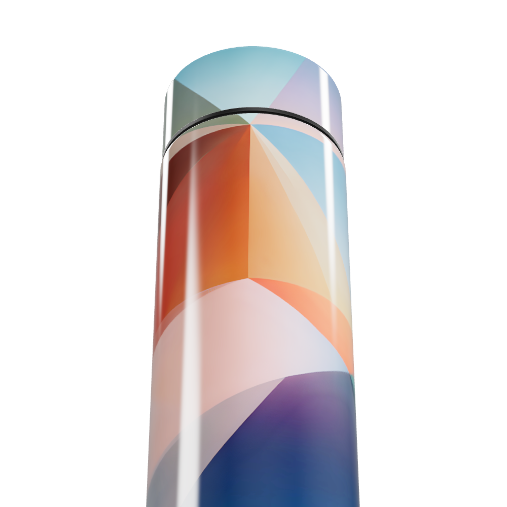 Garrafa Térmica Touch - Estampa Geométrica Colorida