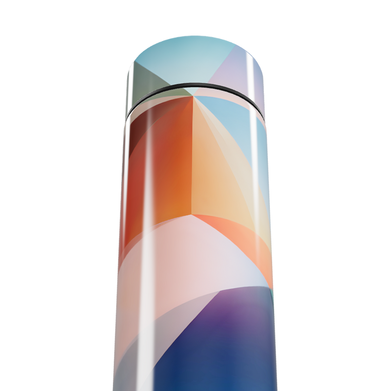 Garrafa Térmica Touch - Estampa Geométrica Colorida