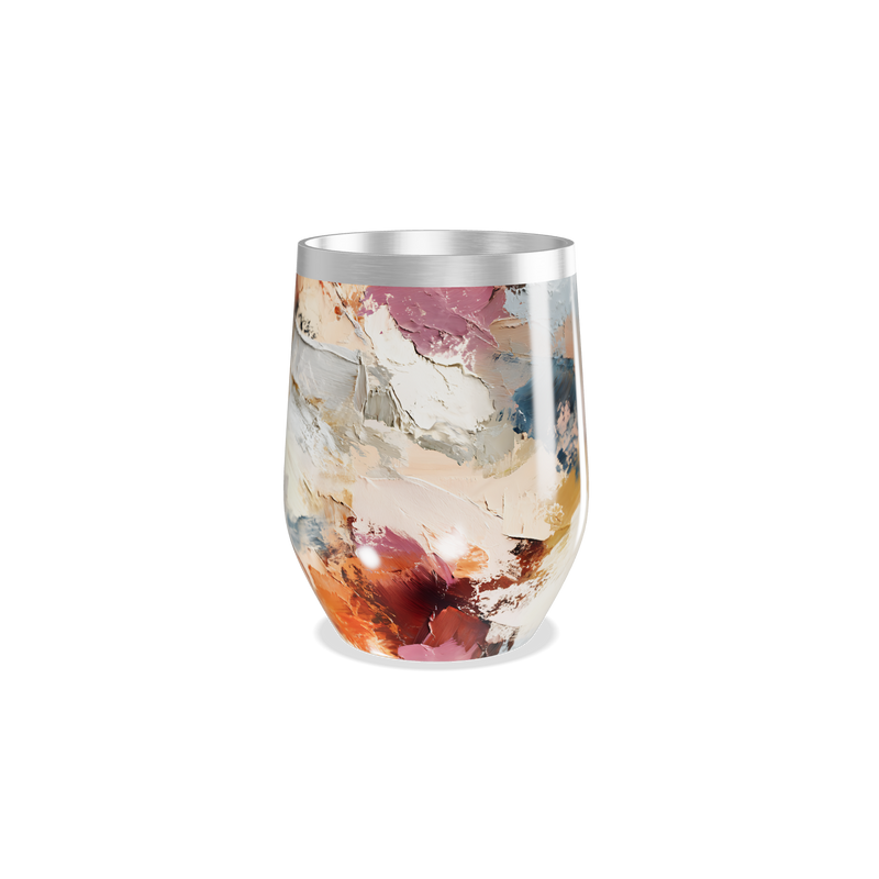 Copo Térmico Slim - Pintura Abstrata Colorida