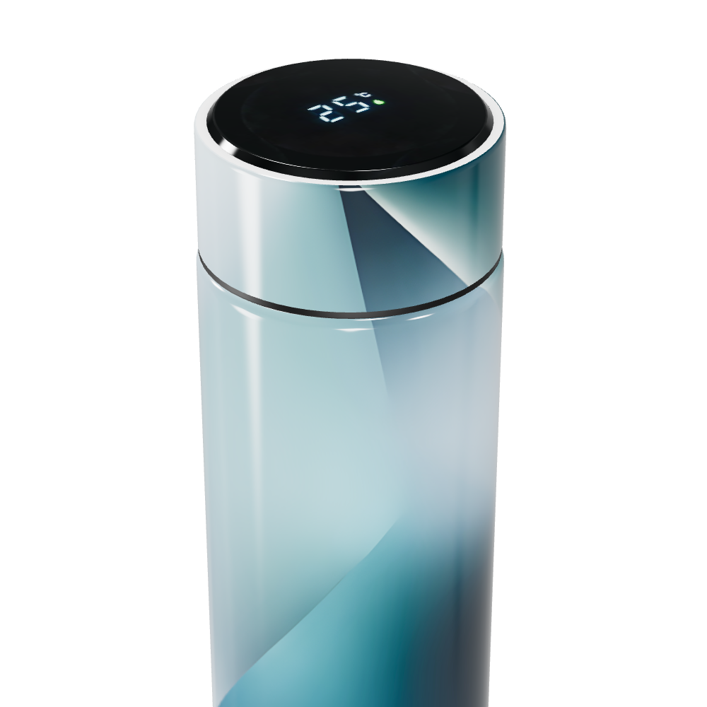 Garrafa Térmica Touch - Azul Metálico Digital
