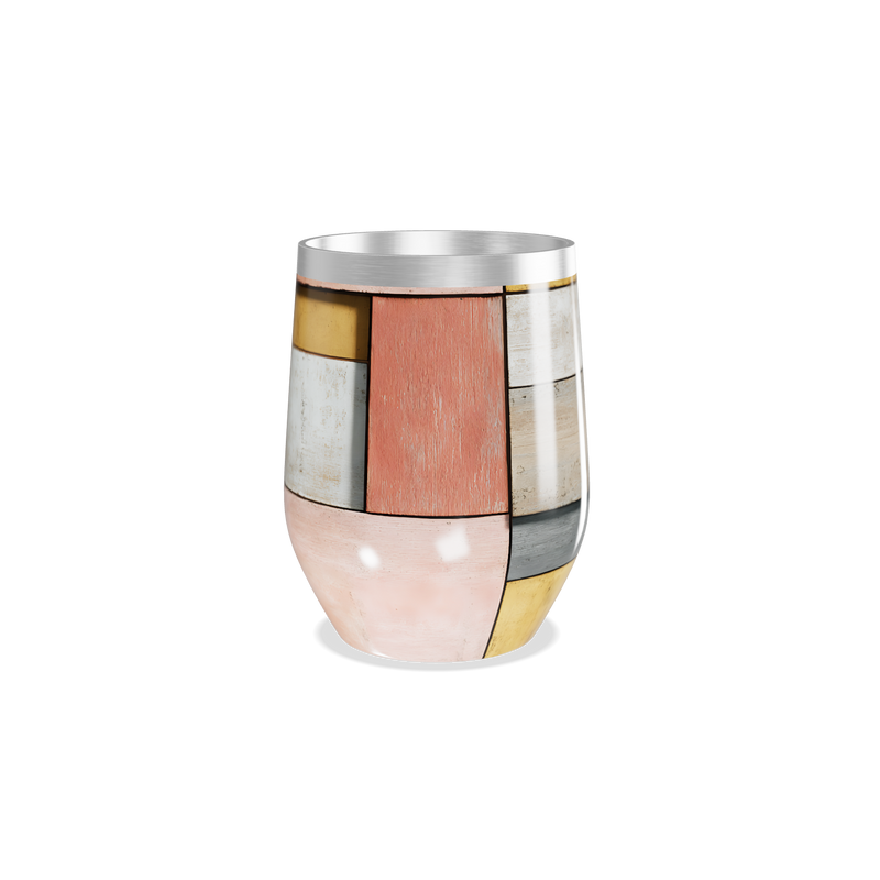 Copo Térmico Slim - Colorido Abstrato Aço Inox