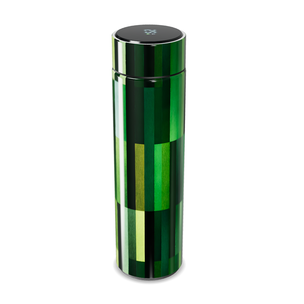 Garrafa Térmica Touch - Verde Listras Modernas