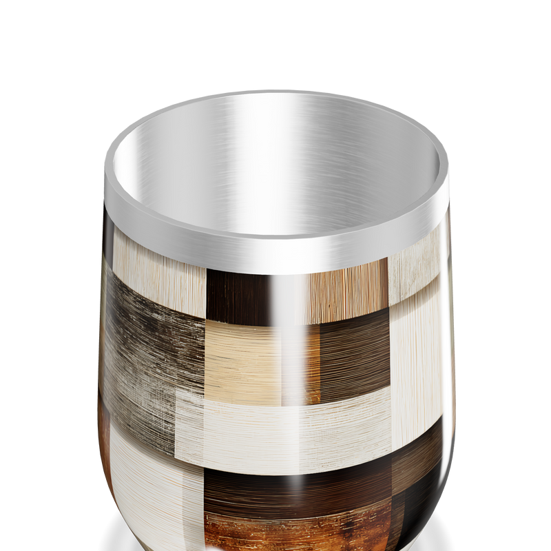 Copo Térmico Slim - Estampa Madeira Patchwork