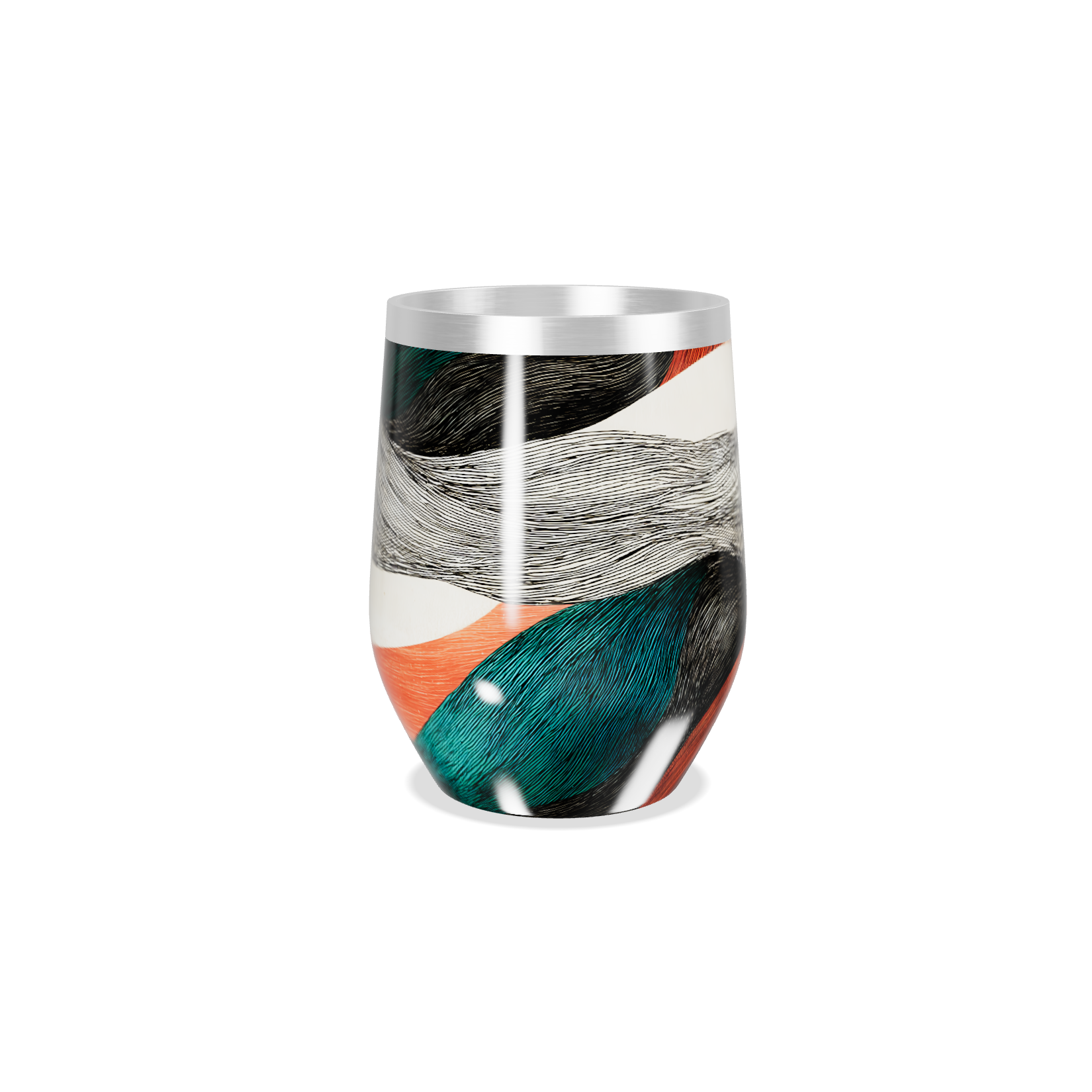 Copo Térmico Slim - Estampa Abstrata Colorida