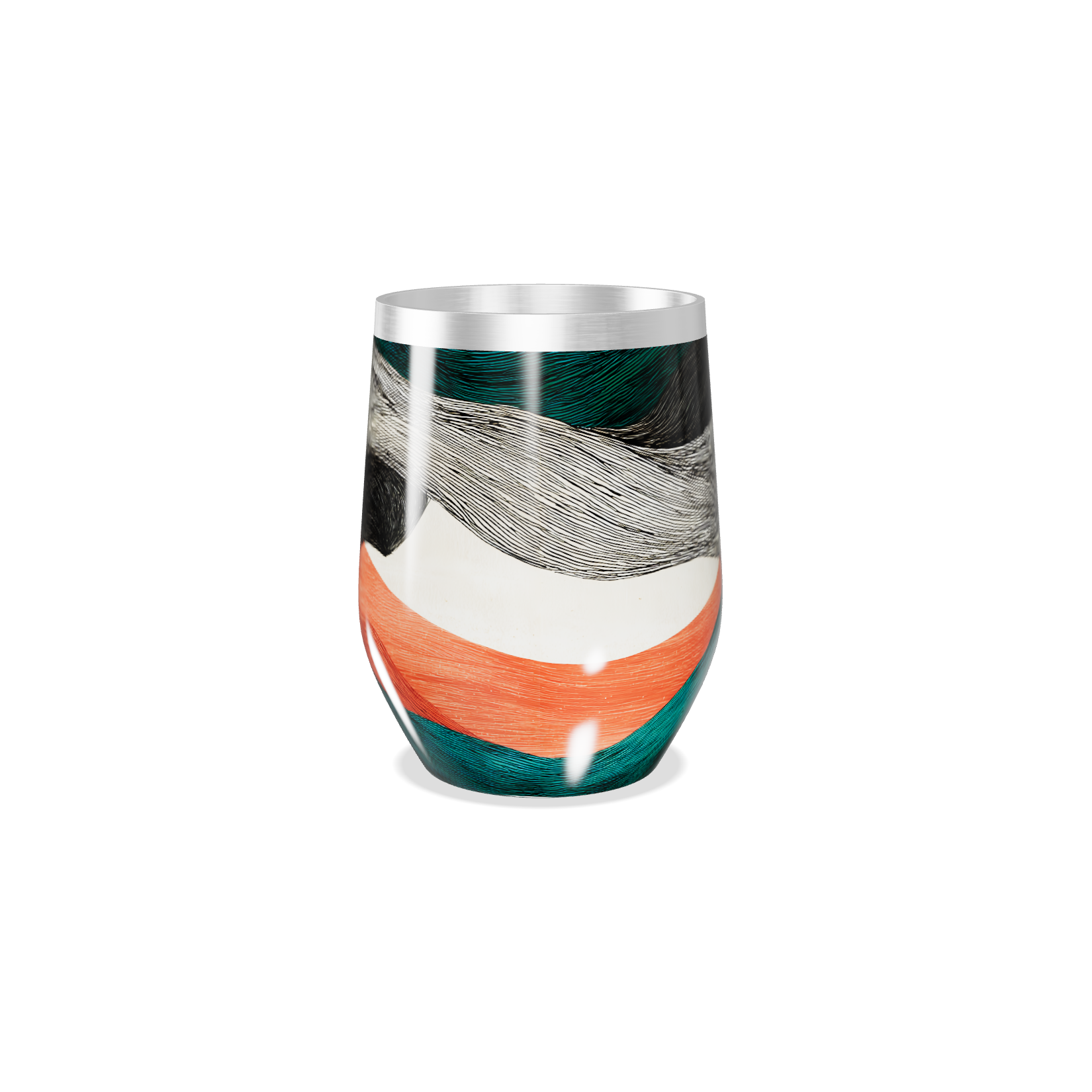 Copo Térmico Slim - Estampa Abstrata Colorida