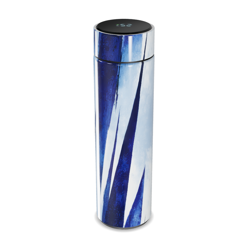 Garrafa Térmica Touch - Azul com Estampa Artística
