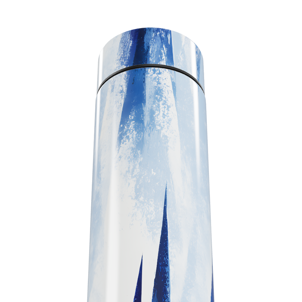 Garrafa Térmica Touch - Azul com Estampa Artística