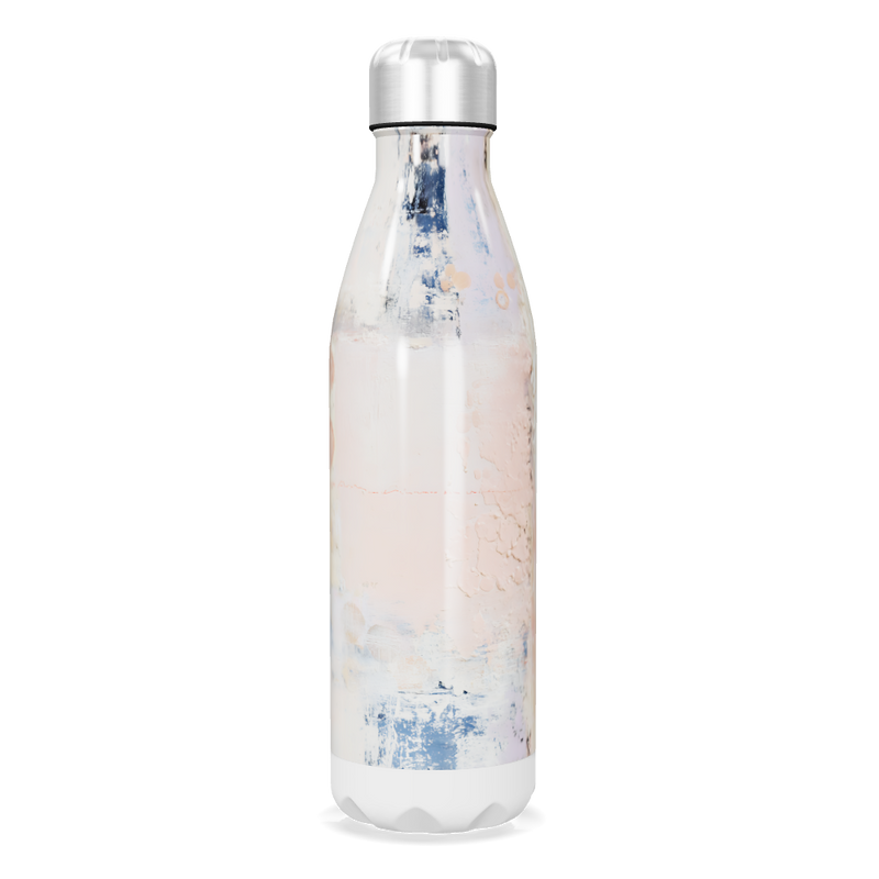 Garrafa Inox - Estampa Abstrata Azul Rosa